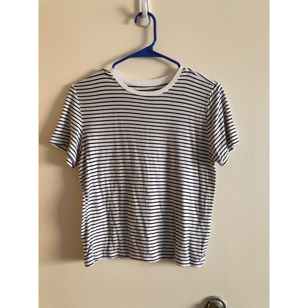 Basic black stripe shirt from abercrombie & fitch